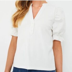 TUCKERNUCK White Puff Sleeve Blouse NWT XXL